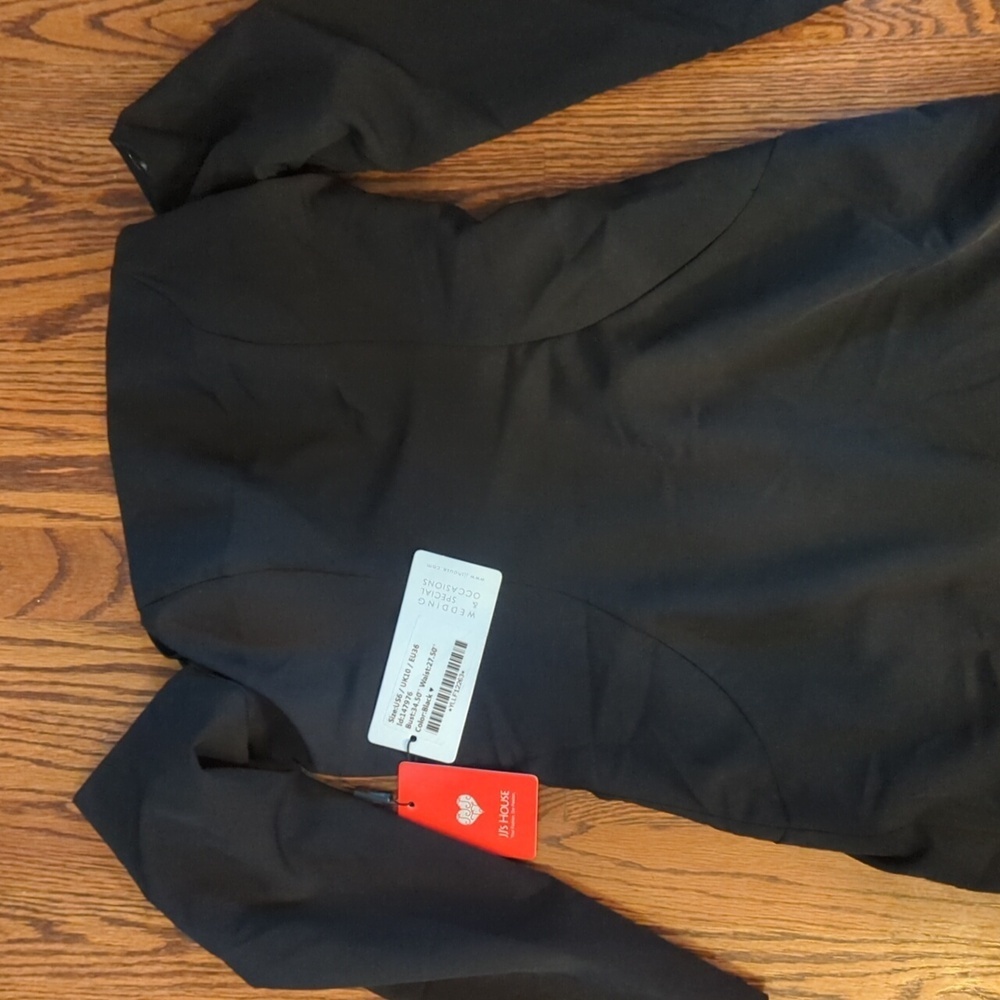 JJs House Black Off-Shoulder Long Sleeve Fishtail Gown NWT Sz 6 - Picture 5 of 10